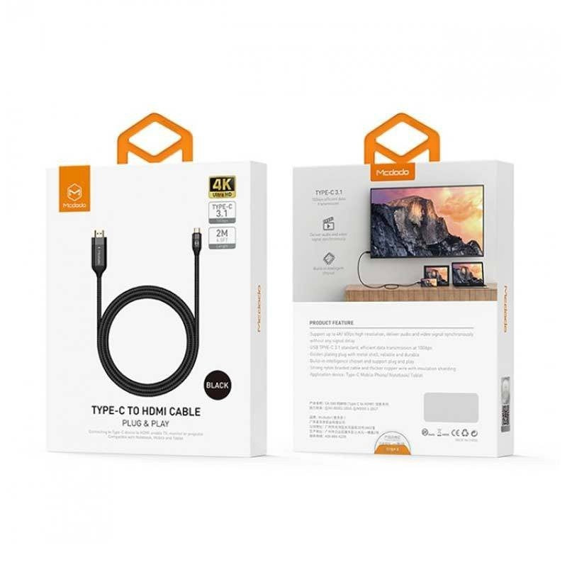 Mcdodo CA-5880 TYPE C TO HDMI CABLE 2M BLACK Mcdodo CA-5880 TYPE C TO HDMI CABLE 2M BLACK
